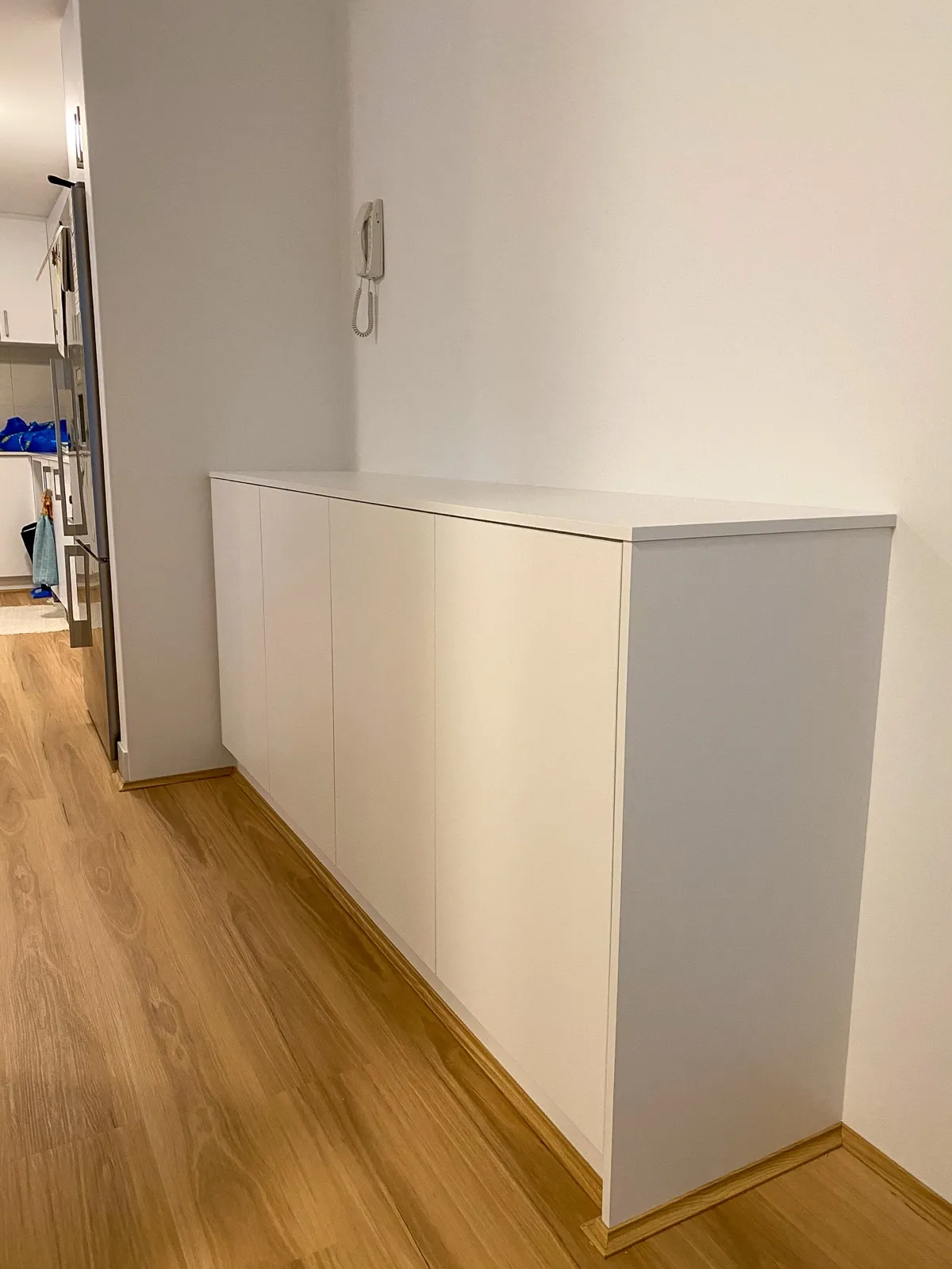 Floating hallway sideboard