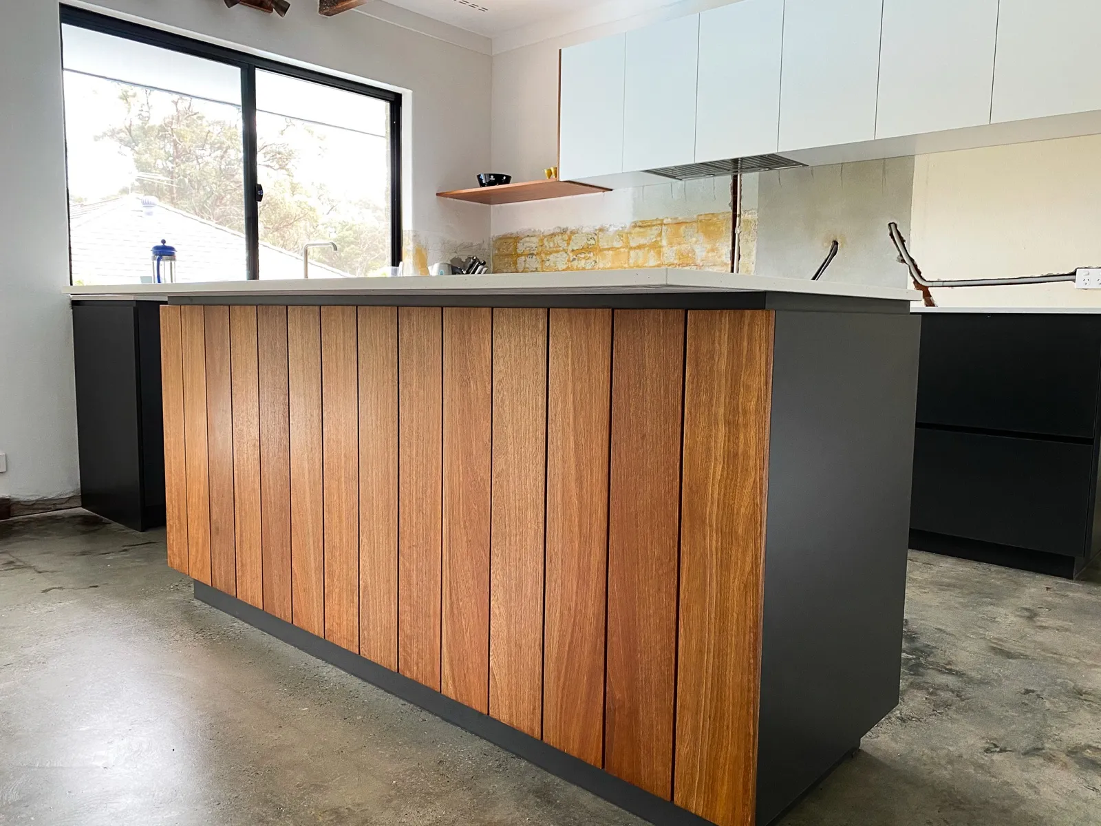 Jarrah-batten island front